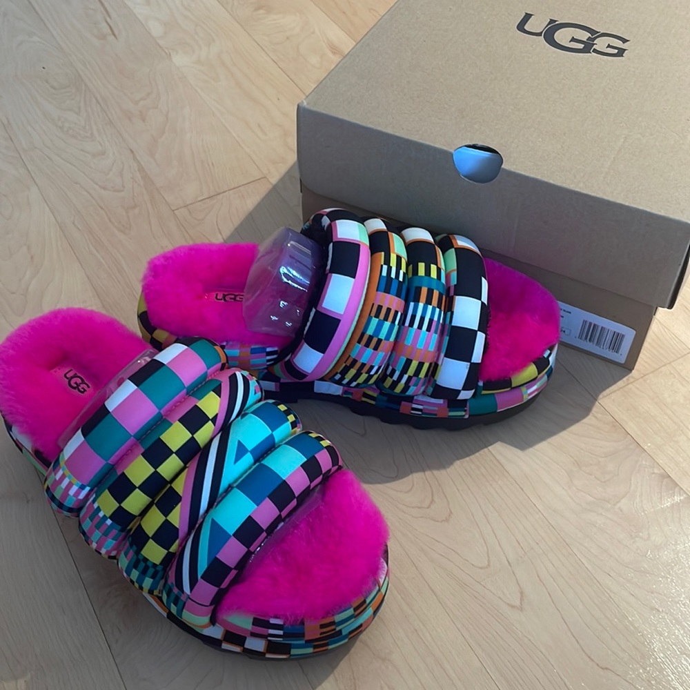 Ugg womens maxi checks slide